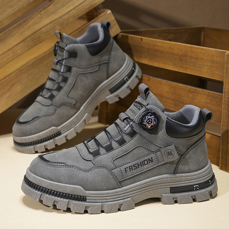 Sneaker Zone - Men's Mid Top Work Boots Chunky