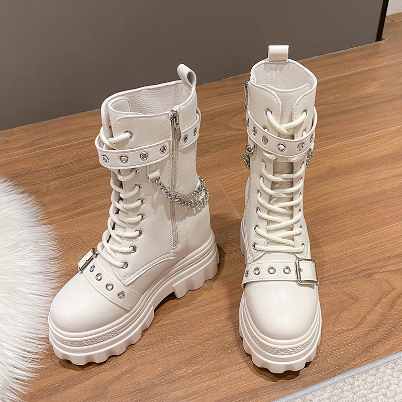 Sneaker Zone - Autumn Thick Heel Ankle Boots Women