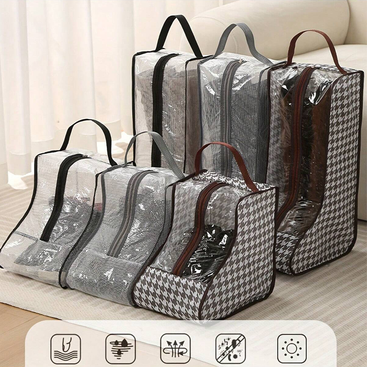Shoe Bag Dust - 1/2/3/4 Pieces Of Thousand Bird Grid