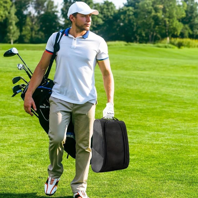 Portable Golf Shoe Bag Oxford  - Shoe Bag Dust 评论和价格