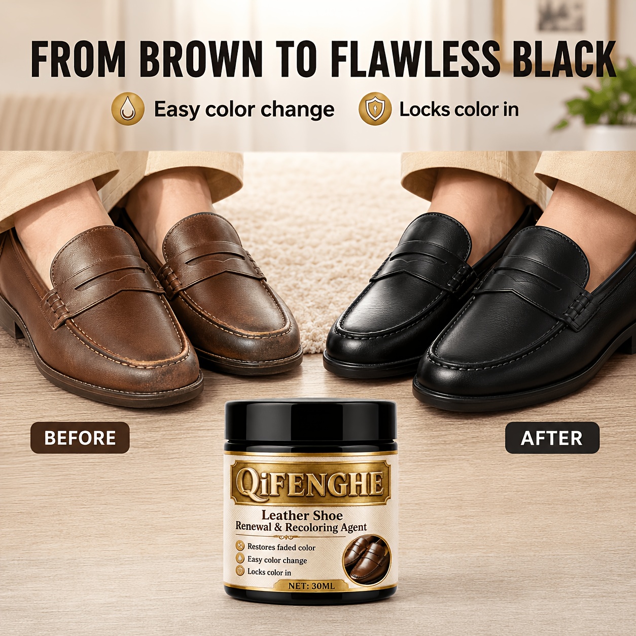 Leather Shoe Renewal Recolorin - Shoe Polish Cream 评论和价格