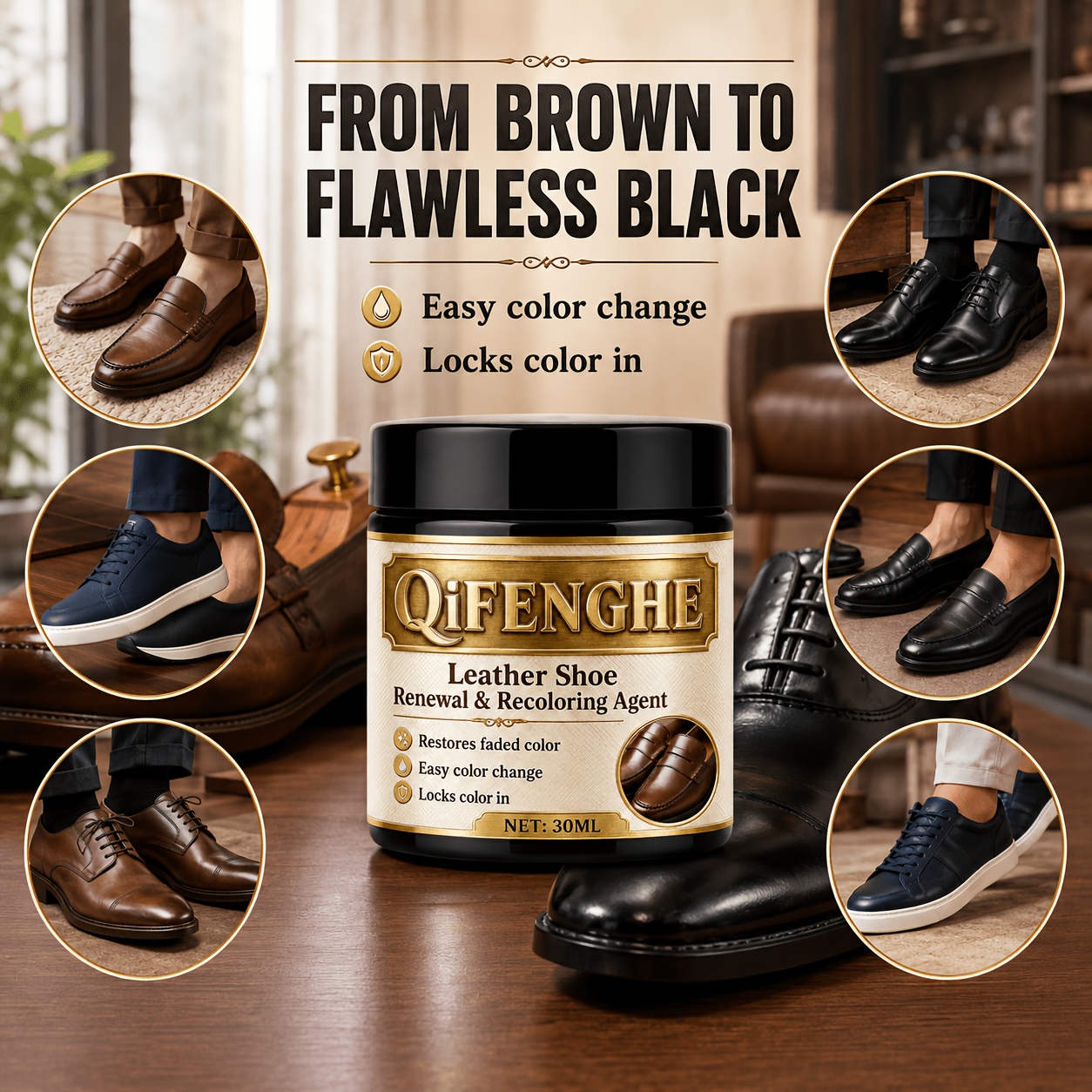 Leather Shoe Renewal Recolorin - Shoe Polish Cream 评论和价格